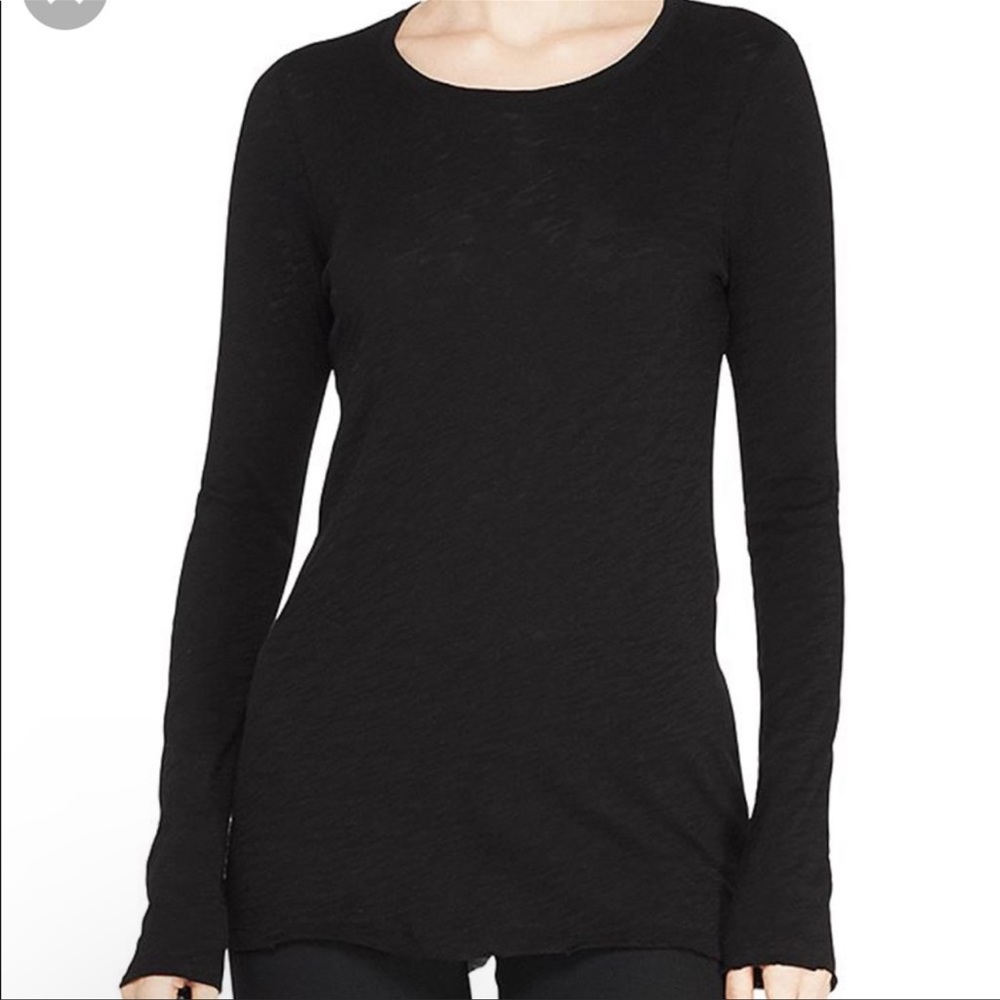 ATM Black Long Sleeve Distressed Raw hem size xs